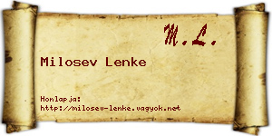Milosev Lenke névjegykártya